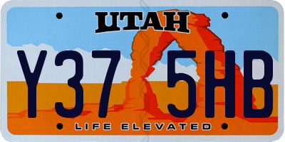 UT license plate Y375HB