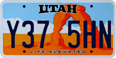 UT license plate Y375HN