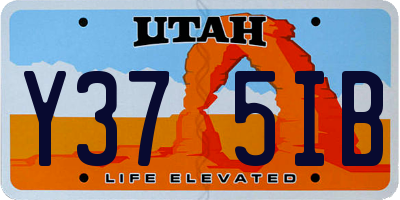 UT license plate Y375IB