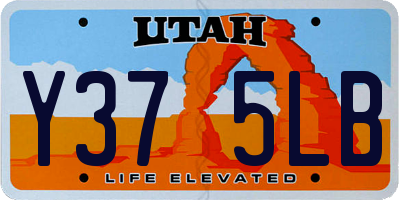 UT license plate Y375LB
