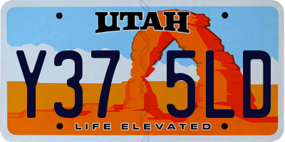 UT license plate Y375LD