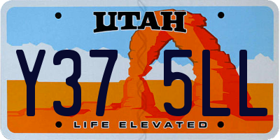 UT license plate Y375LL
