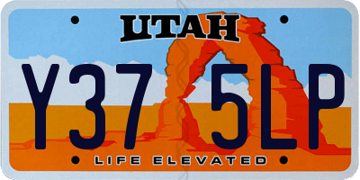 UT license plate Y375LP