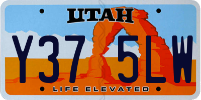 UT license plate Y375LW