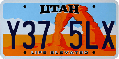 UT license plate Y375LX