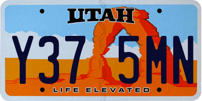 UT license plate Y375MN