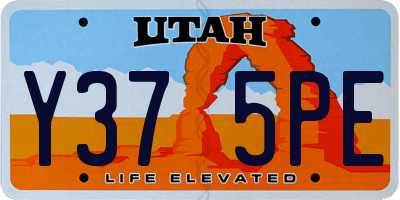 UT license plate Y375PE
