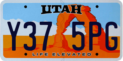 UT license plate Y375PG