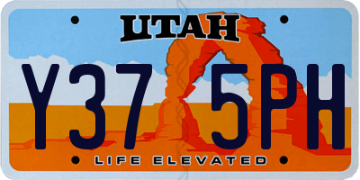UT license plate Y375PH