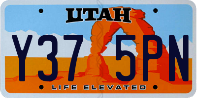 UT license plate Y375PN