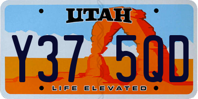 UT license plate Y375QD