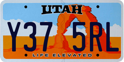 UT license plate Y375RL