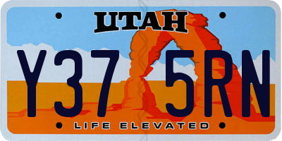 UT license plate Y375RN