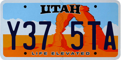 UT license plate Y375TA