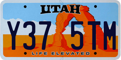 UT license plate Y375TM