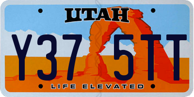UT license plate Y375TT