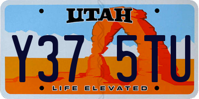 UT license plate Y375TU