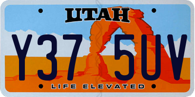 UT license plate Y375UV