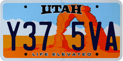 UT license plate Y375VA