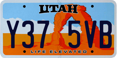 UT license plate Y375VB