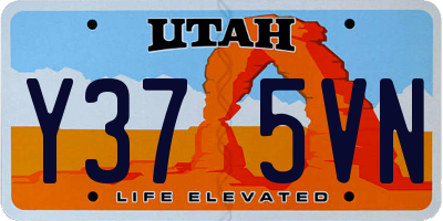 UT license plate Y375VN