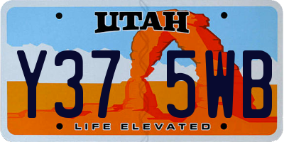 UT license plate Y375WB
