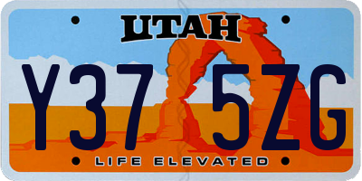 UT license plate Y375ZG