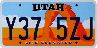 UT license plate Y375ZJ