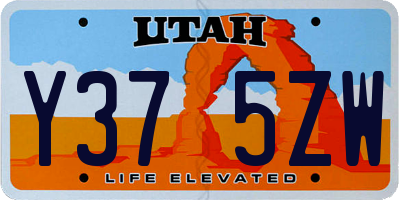 UT license plate Y375ZW