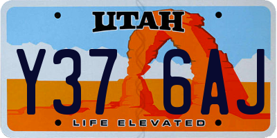 UT license plate Y376AJ