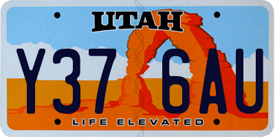 UT license plate Y376AU