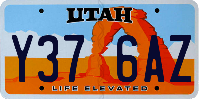 UT license plate Y376AZ