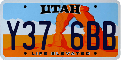 UT license plate Y376BB