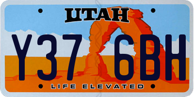 UT license plate Y376BH