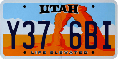 UT license plate Y376BI