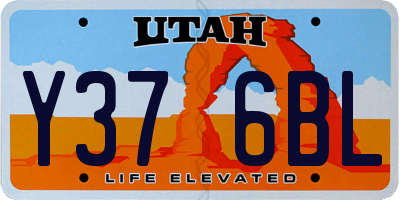 UT license plate Y376BL