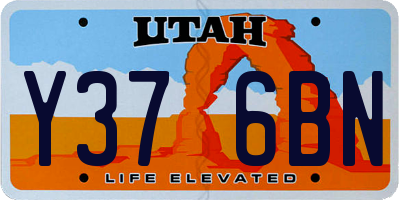 UT license plate Y376BN