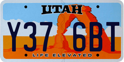 UT license plate Y376BT