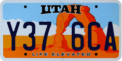 UT license plate Y376CA