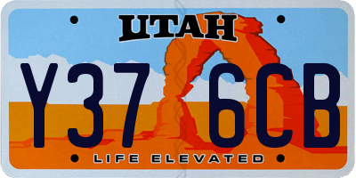 UT license plate Y376CB