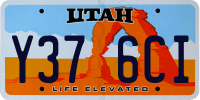UT license plate Y376CI