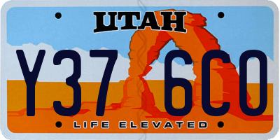UT license plate Y376CO