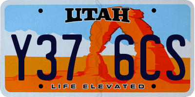 UT license plate Y376CS