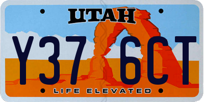 UT license plate Y376CT