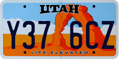UT license plate Y376CZ