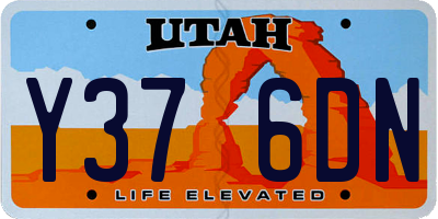 UT license plate Y376DN