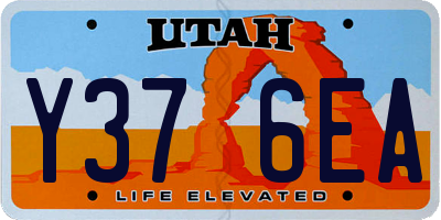 UT license plate Y376EA