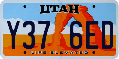 UT license plate Y376ED