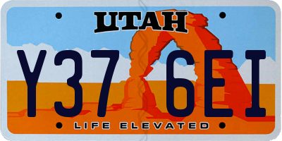 UT license plate Y376EI