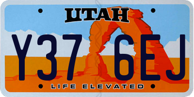UT license plate Y376EJ